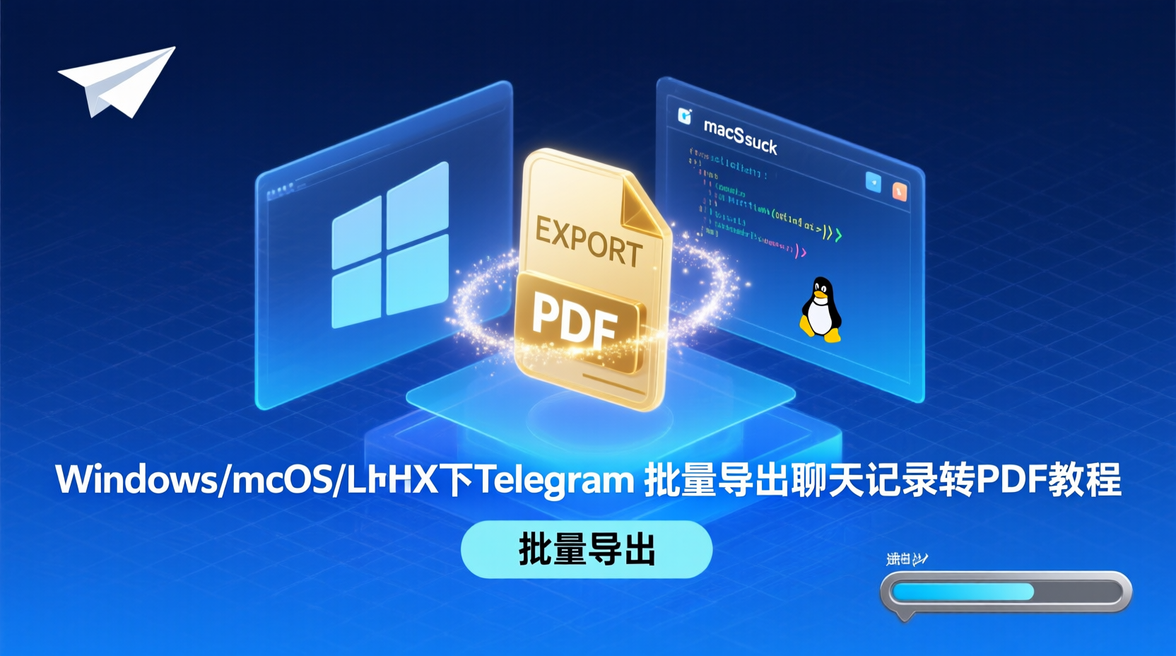 Windows/macOS/Linux下Telegram批量导出聊天记录转PDF教程